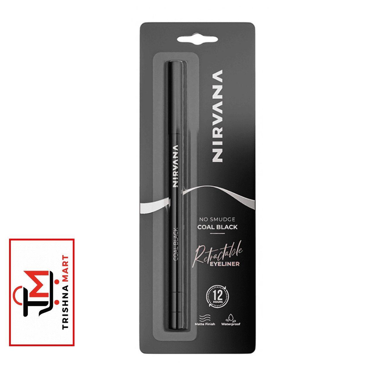 Nirvana No Smudge Coal Black Retractable Matte Waterproof Eyeliner – 1g